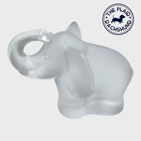 Sevres Cristal Other - Vintage Frosted Sevres Cristal Glass Elephant Figurine